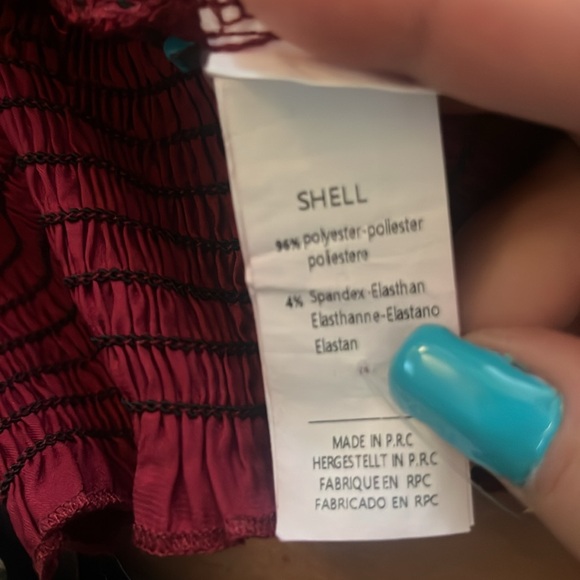 BNWT maroon satin ruched gathered long puff sleeve formal cocktail party dress - Picture 3 of 6